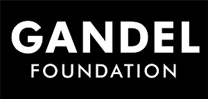 Gandel foundation white text on black rectangular background