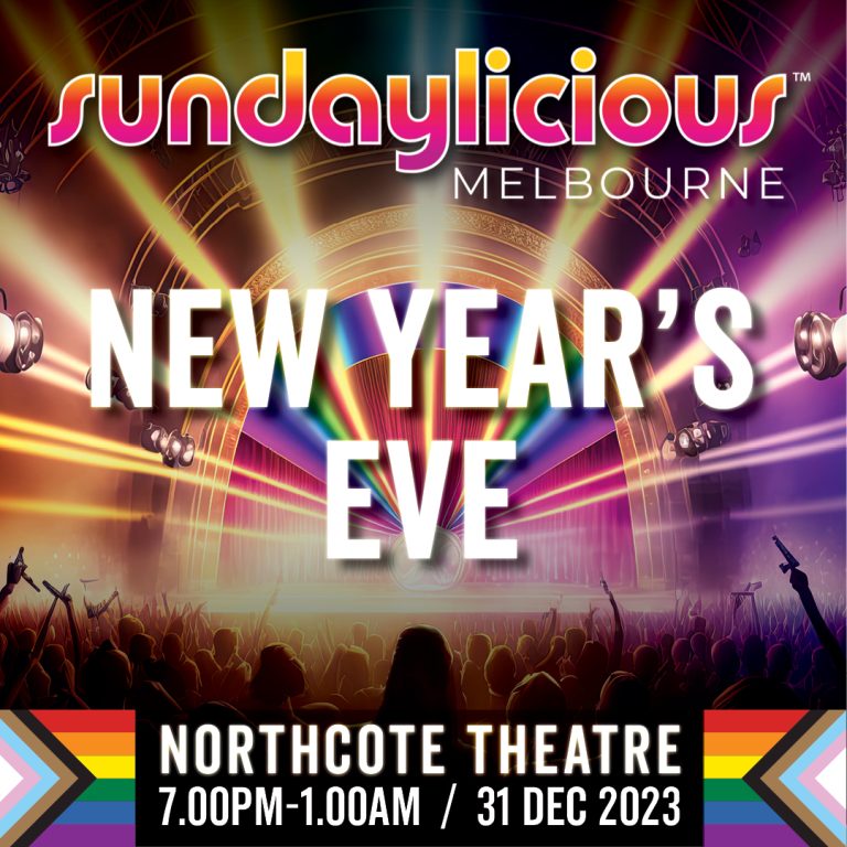 New Year's Eve Sundaylicious poster with date time and location