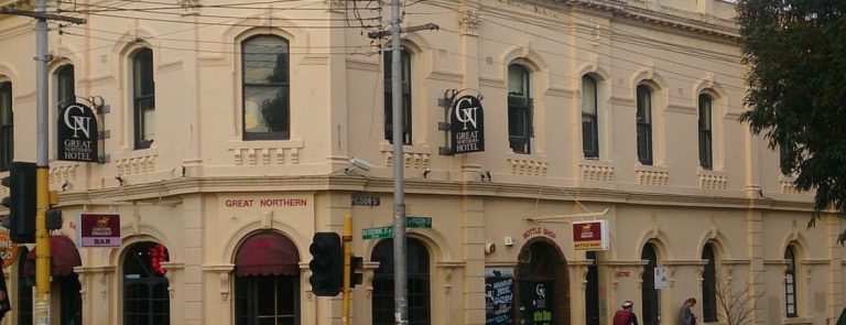 The corner of the Great Northern hotel