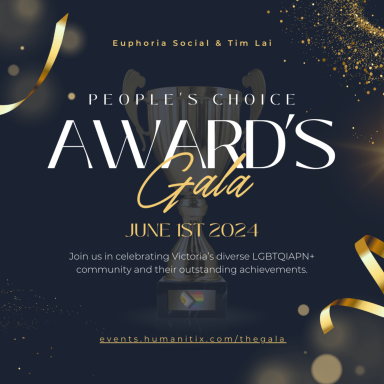 Euphoria Social and Tim Lai People's Choice Awards poster with url link and date