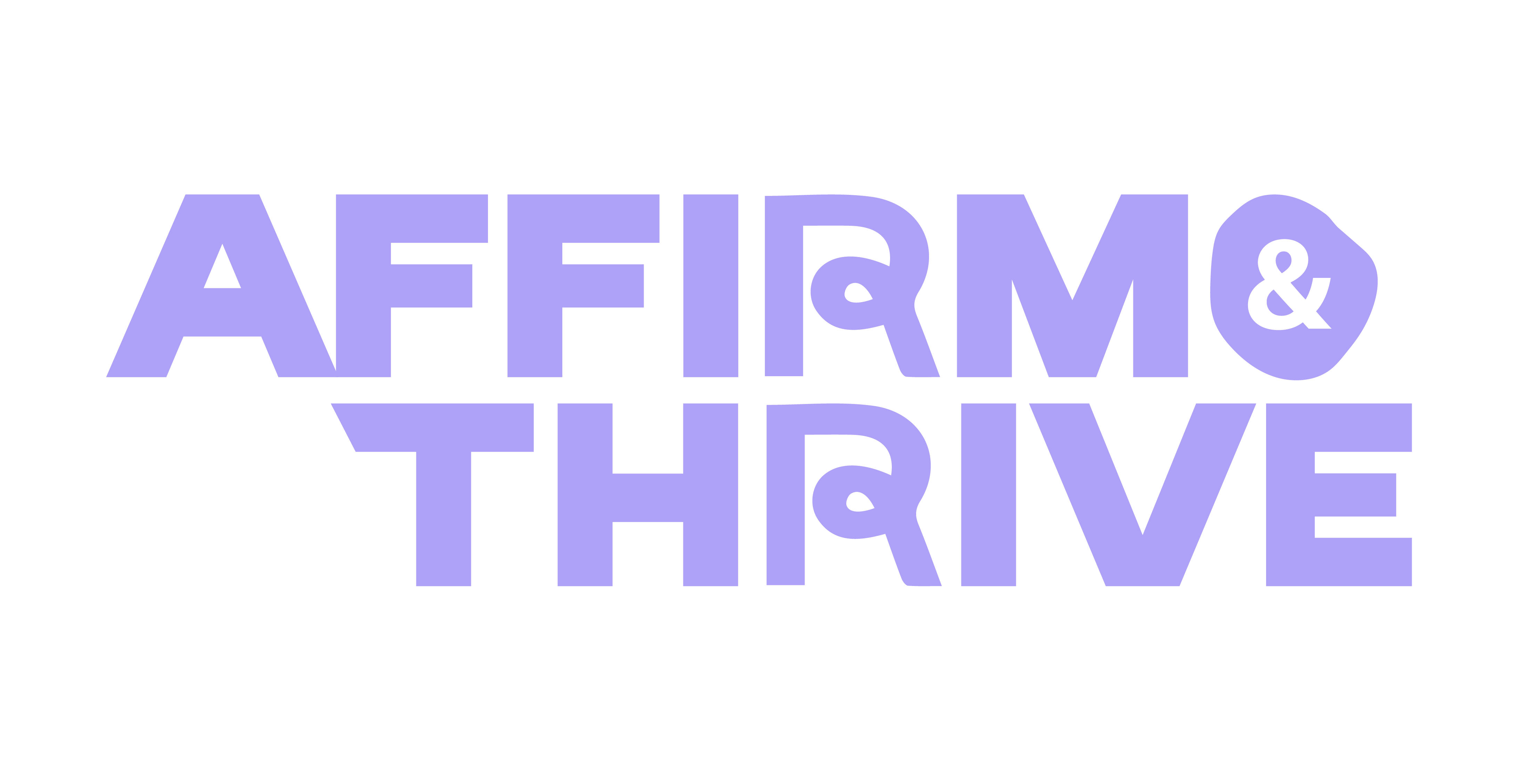 Affirm and Thrive trademark in purple