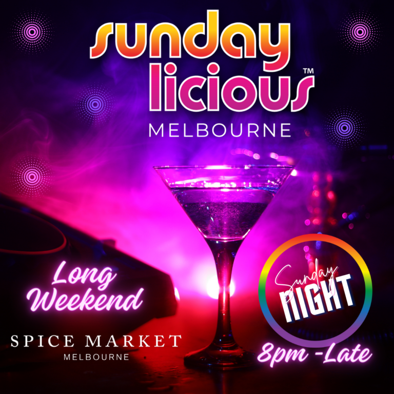 Spice Market, Sundayliscious poster with location and time