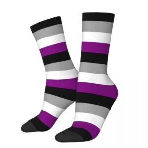 Asexual flag socks