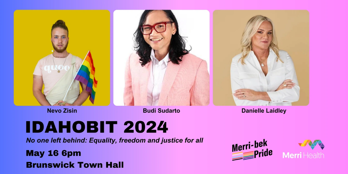 Idahobit 2023 poster with date, time, location, line-up and sponsors of the event
