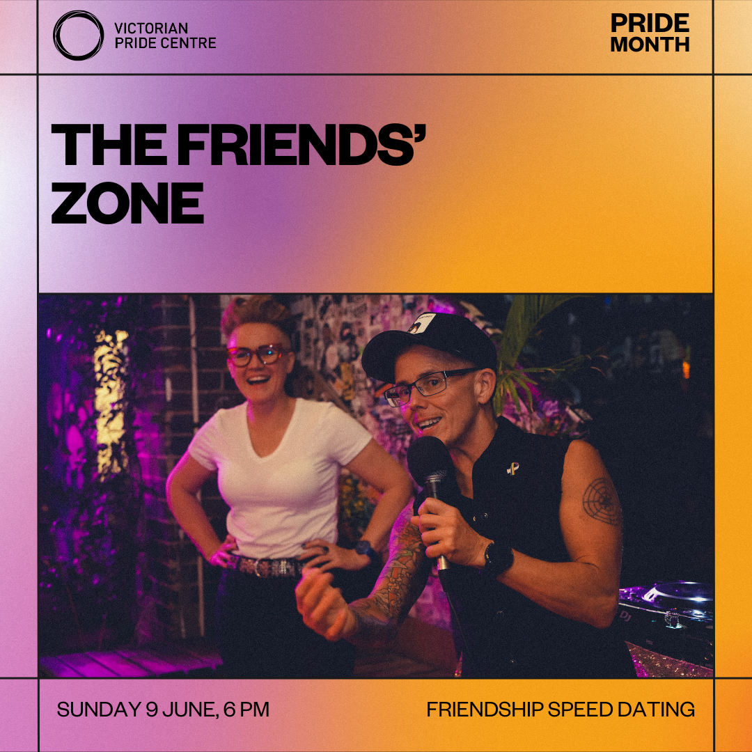 The Friend's Zone, Friendship Speed Dating poster with date, time and location