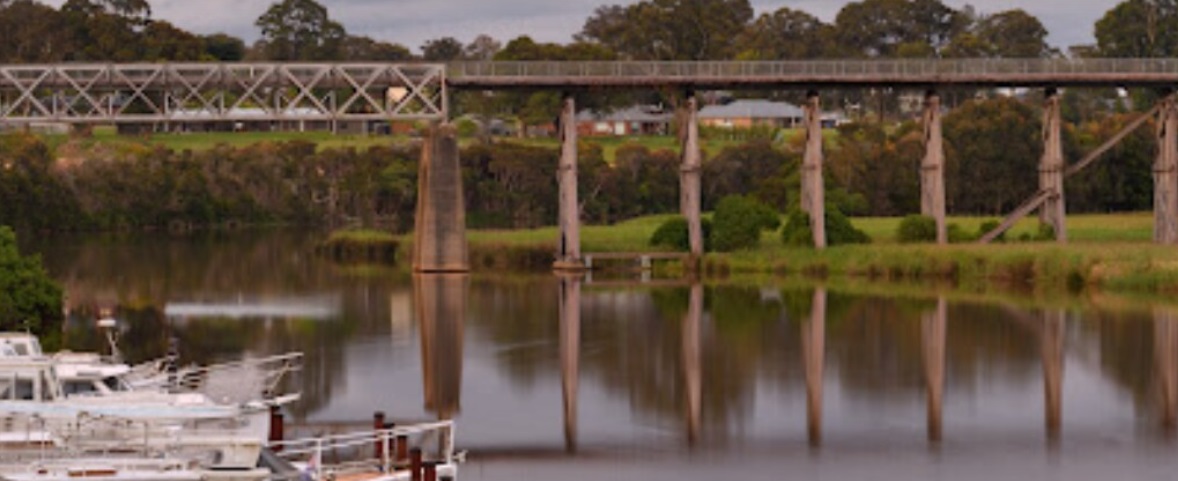 East Gippsland rail trail - a long bridge over a large body of water