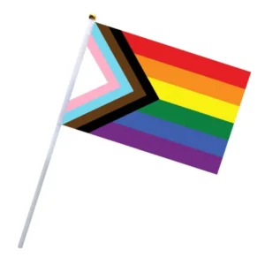 Handheld small progressive pride flag