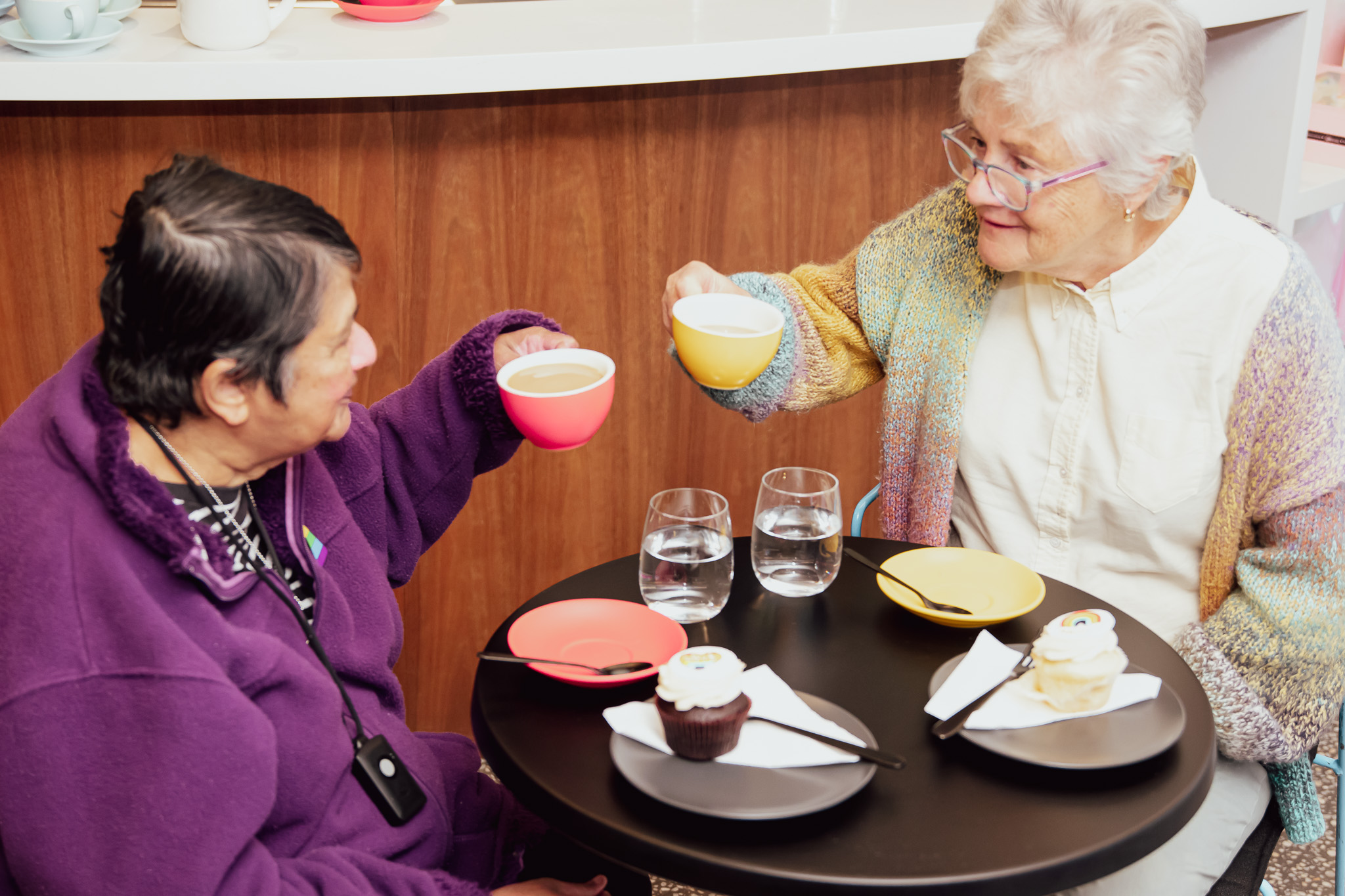 two people having tea