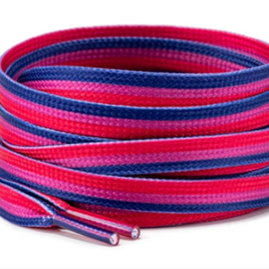 Bisexual shoelaces featuring the colours of the flag