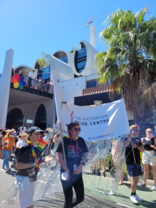 Justine and Emile in Pride March