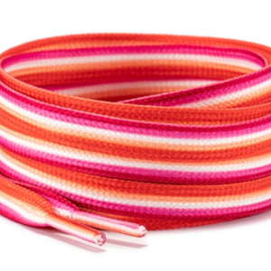 Lesbian shoelaces in the colour of the flag