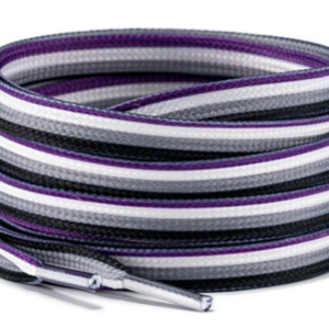 Asexual Shoelaces in the flag colours