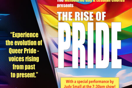 THE RISE OF PRIDE poster with date, time, location, description, and ticket link