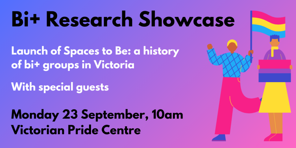 Bi+ Research Showcase with description, date, time and location