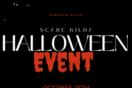 Euphoria Social Halloween Event Poster with date.