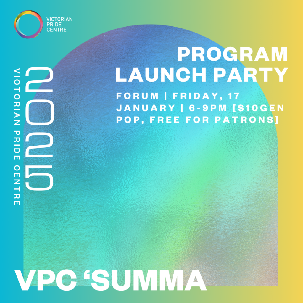 VPC "SUMMA" Poster: Program Launch Party with dates, times, prices and location details overlayed onto VPC Branding