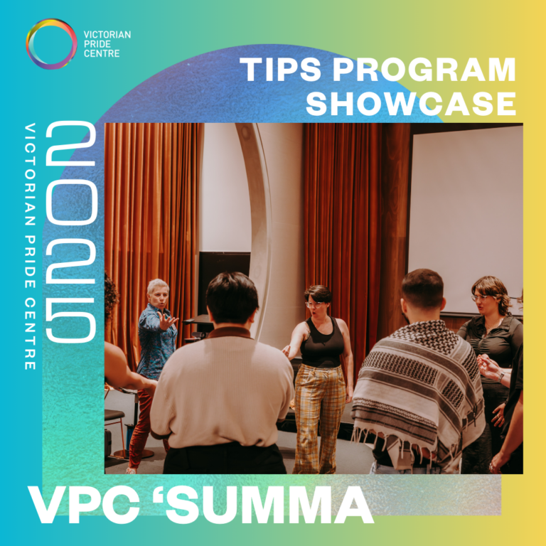 VPC "SUMMA" Poster: TIPS Program Showcase with a group of TiPS Participants and Speakers in a circle overlayed onto the VPC branding